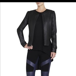BCBG Petar Pleather Strapped Jacket